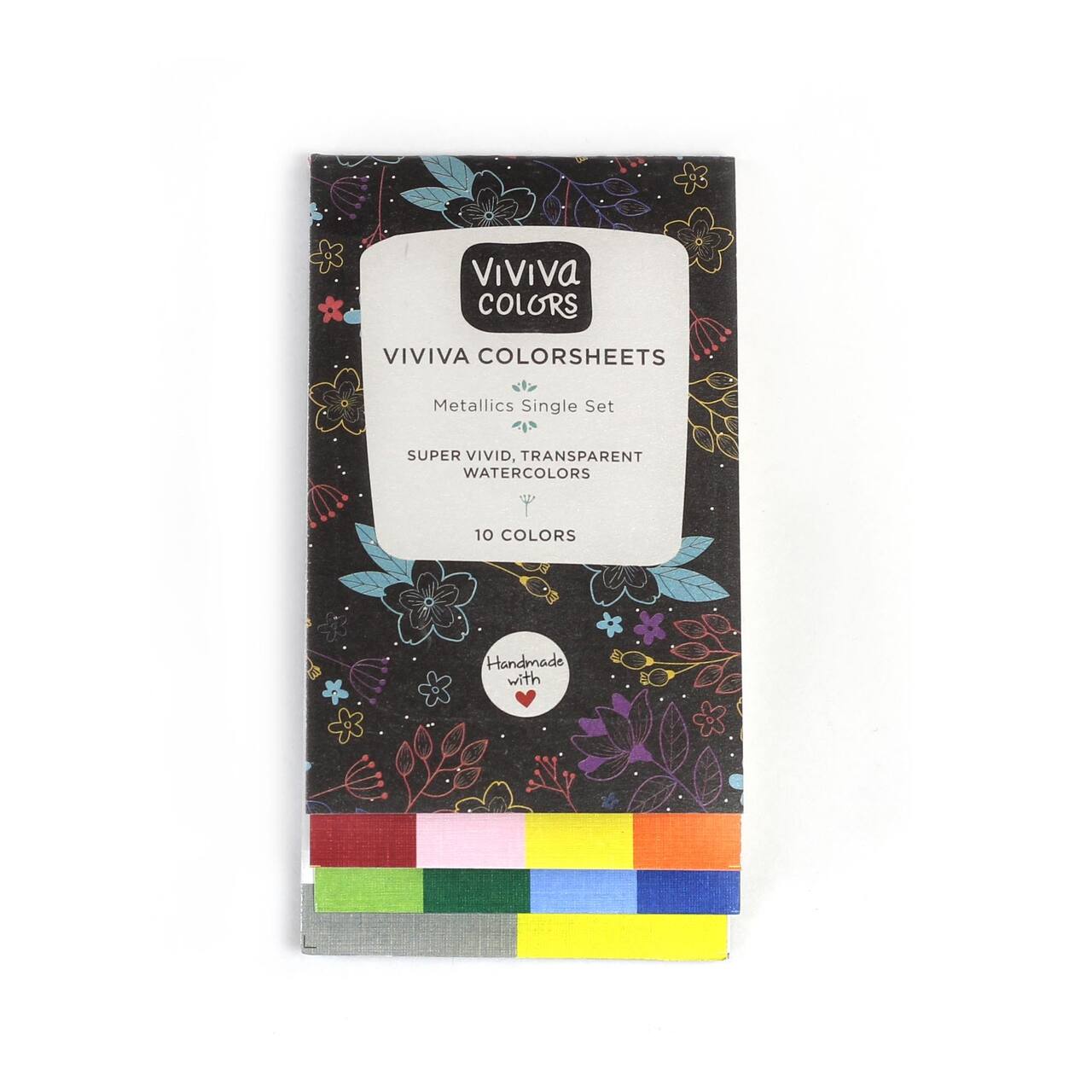 Viviva Colorsheet 10-Color Metallic Watercolor Set